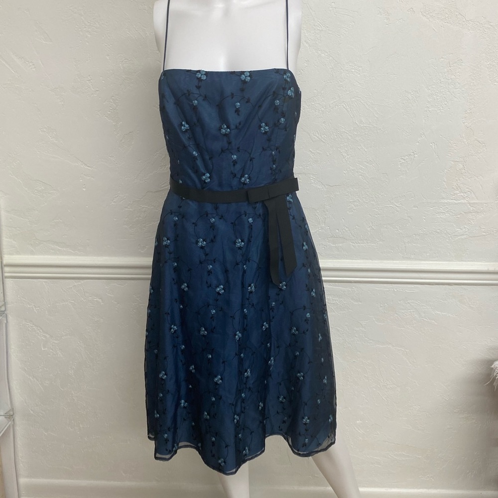 Vintage Y2K silk embroidered dress